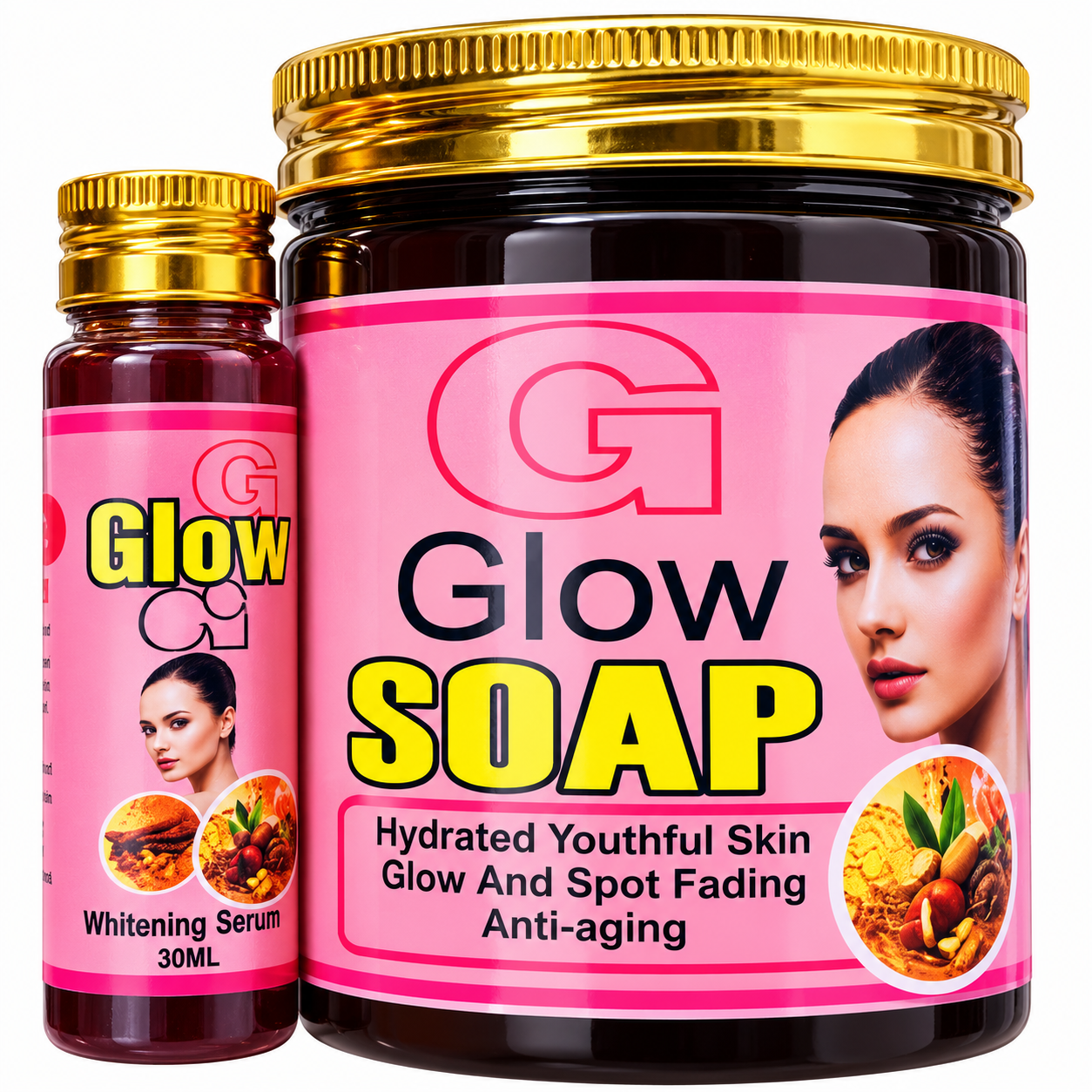 G Glow Soap & Whitening Serum 30ml Bundle