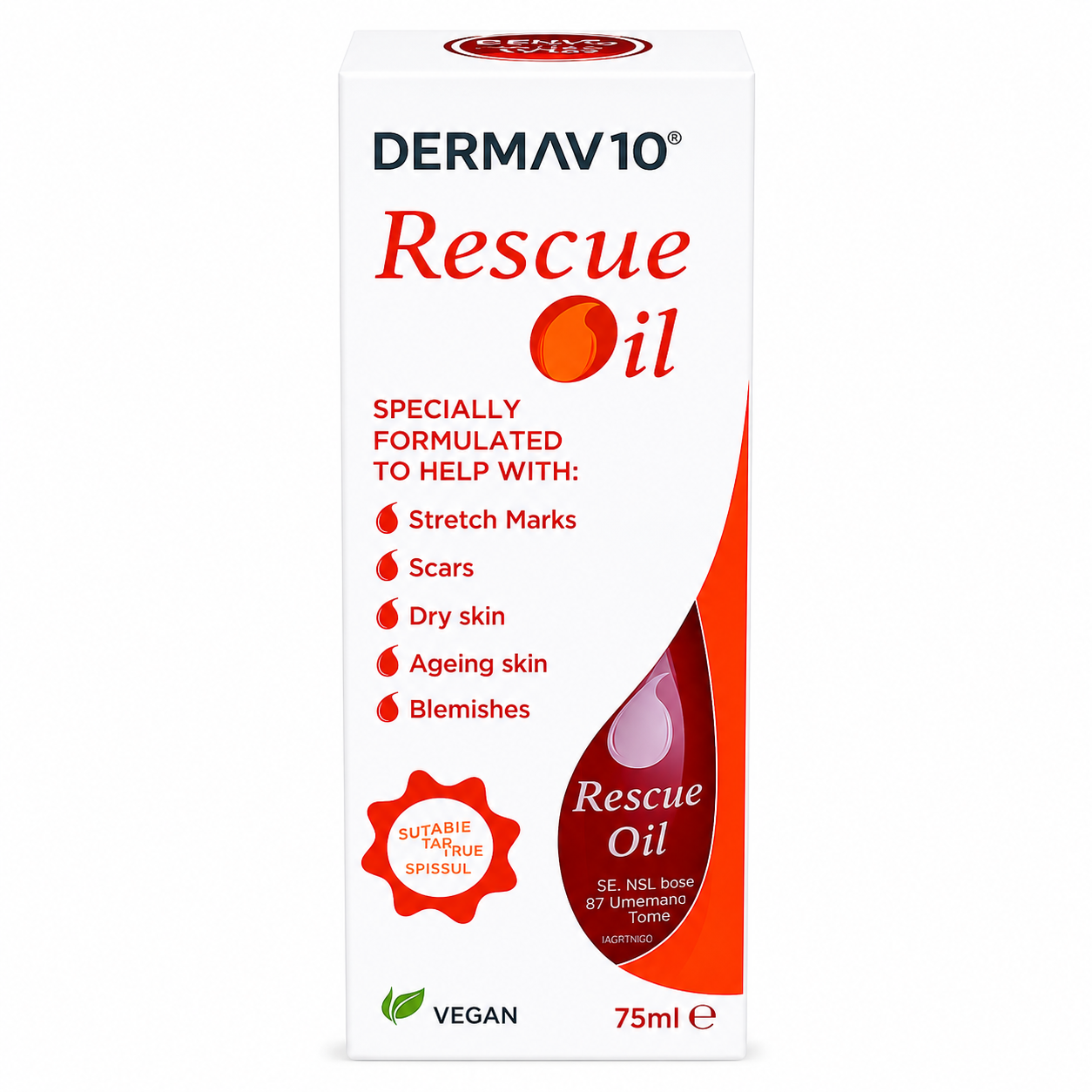 Derma V10 Rescue Oil - 75g
