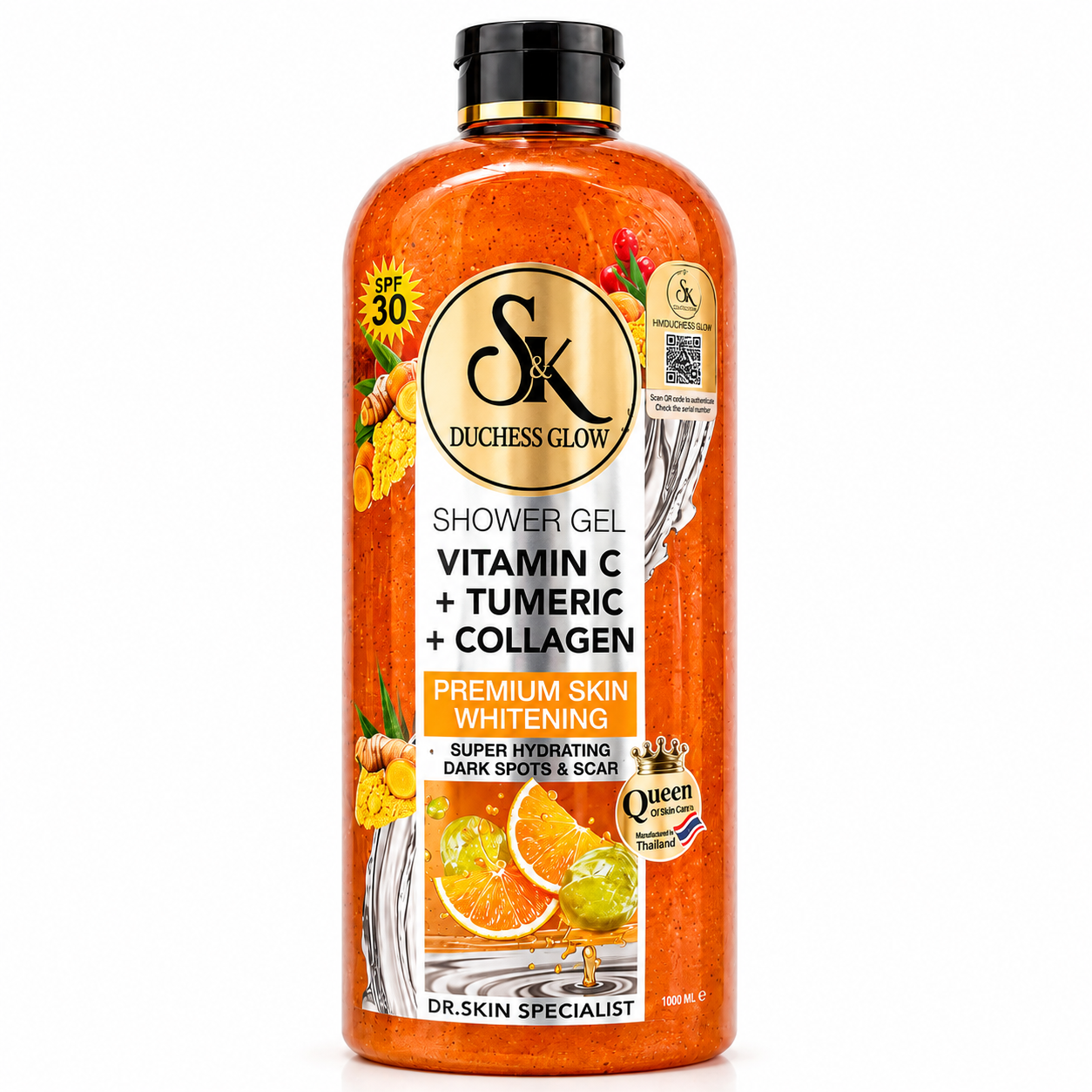 Duchess Glow Vitamin C + Turmeric + Collagen Shower Gel - 1000g