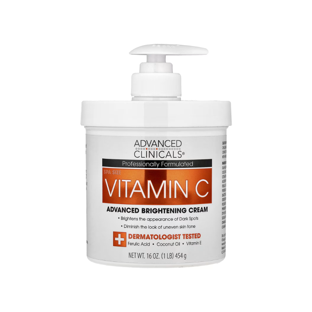 Advanced Clinicals, Vitamin C, Advanced Brightening Cream - 16 oz (454 g)